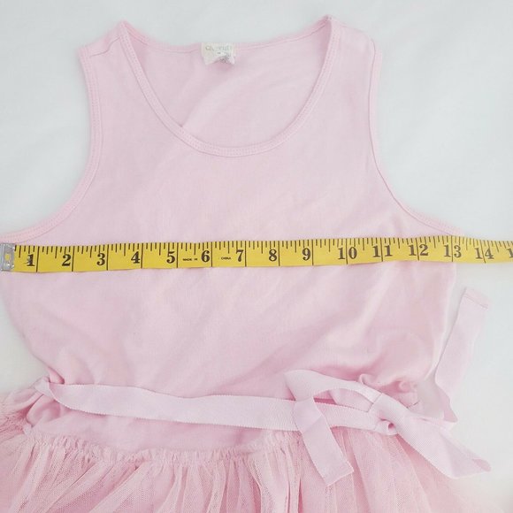 Crew Cuts Girls Pastel Pink Sleeveless Tulle Knit Summer A Line Dress Size 10 - Picture 11 of 15